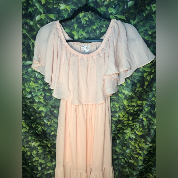 Elegant Pale Pink Maxi Dress - Picture 6 of 13